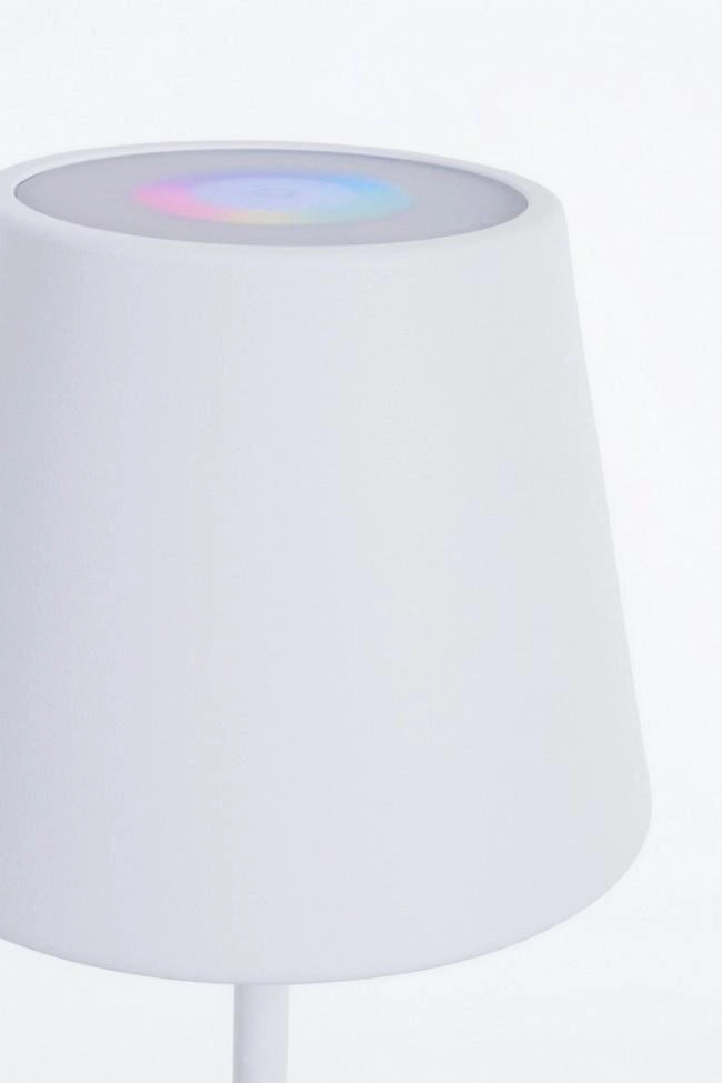 Lampada da Tavolo Ø12x38 cm in Acciaio Bianco