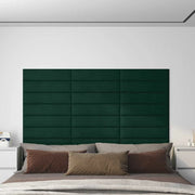 Testiera da Parete 12 pcs Verde Scuro Velluto