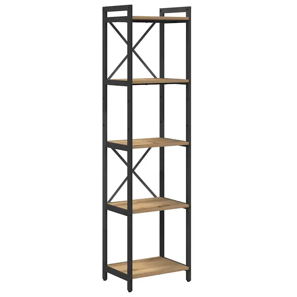 vidaXL Libreria rovere artigianale 40 x 30 x 153 cm Legno multistrato