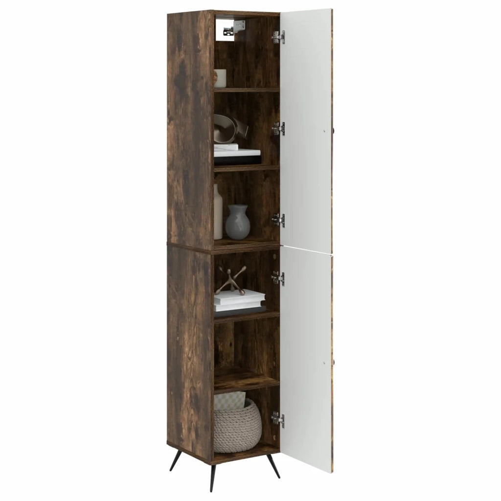 Set di armadi 2 pcs Rovere Fumo Legno ingegnerizzato