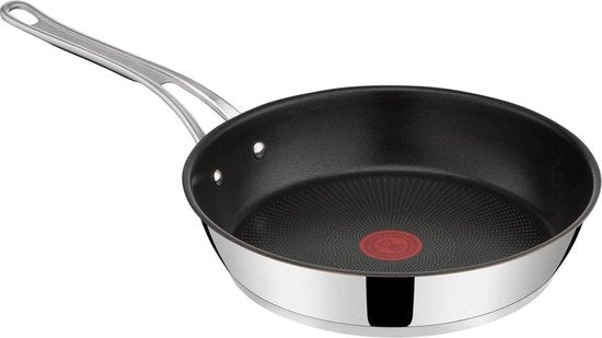 Piastra per Cucina Classica - 28 CM - Smalto Antiscivolo - Segnale Termico - Acciaio Inox - Adatto per Induzione - Resistente al Forno