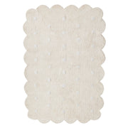Tappeto Beige Cotone 140 x 200 cm Motivo decorativo a pois Stile Boho Soggiorno Bambini Stanza dei bambini