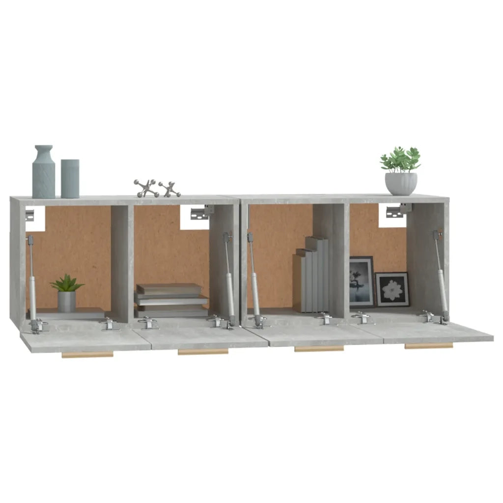 Mobili Parete 2 pz Grigio Cemento 60x36,5x35 cm in Multistrato 3115631