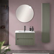 Mobiletto bagno sospeso cannettato 70 cm verde Bali