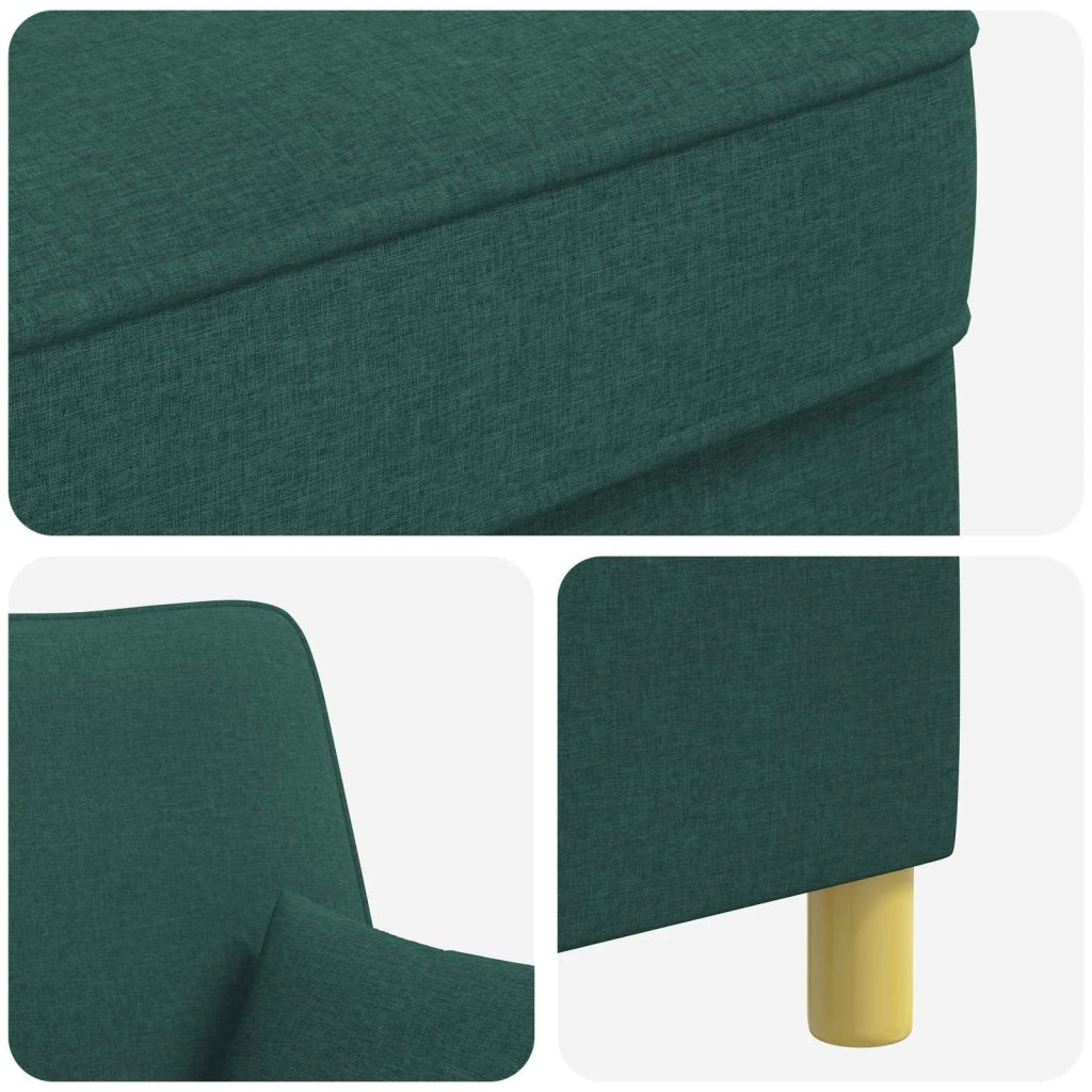 Poltrona con cuscini Verde Scuro Tessuto 42043509