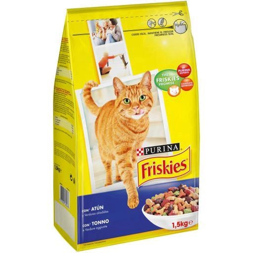 FRISKIES CROCCANTINI PER GATTO TONNO E VERDURE 1,5 KG