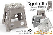 Sgabello sgabbellino in plastica pieghevole salvaspazio 40 x 33 x 40 cm