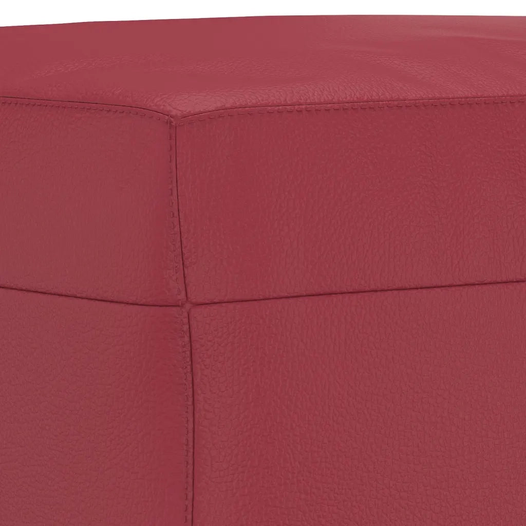 Set di Divani 3 pz con Cuscini Rosso Vino in Similpelle 3201366