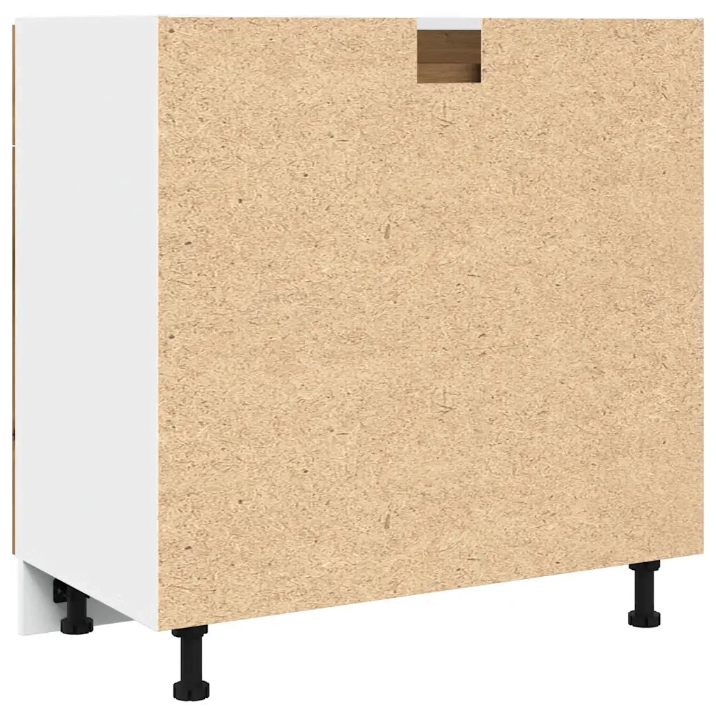 Cassettiera Â“LyonÂ” Rovere Artigianale 80x46x81,5 cm