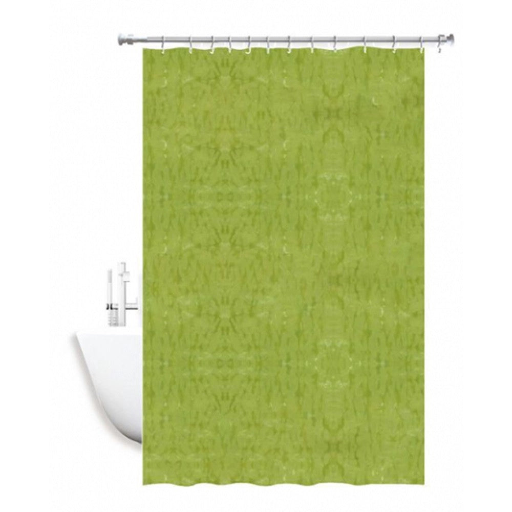 Trade Shop - Tenda Doccia Antimuffa Impermeabile 180 X 200 Cm Con Anelli Bagno Verde 2d 52130 -