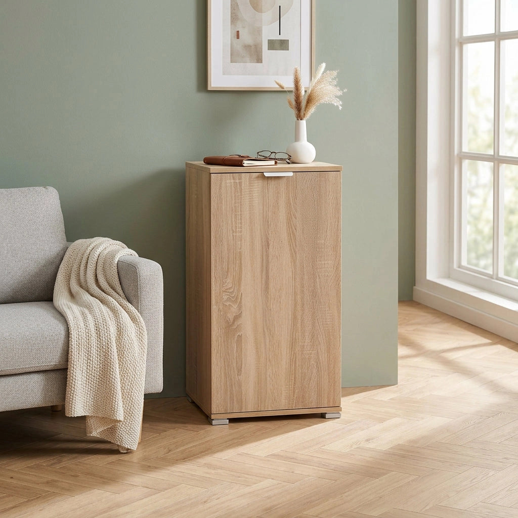 Armadietto da Bagno con un'anta  in Legno Composito cm 45x38x85 - LALO