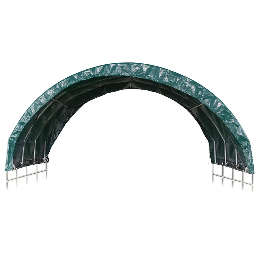 Tenda per Bestiame in PVC 3,7x3,7 m Verde 3056433