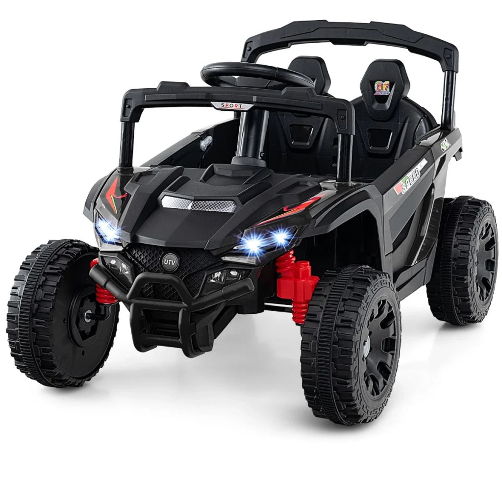 Auto elettrica per bambini 12V 90 x 58 x 54 cm sicurezza migliorata design moderno con luci PP nero 20_0014706