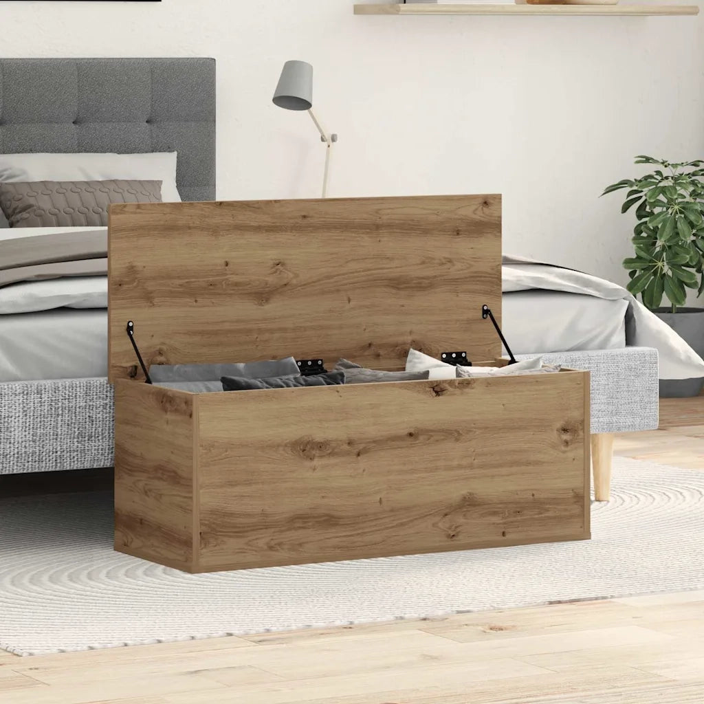 Scatola di Stoccaggio Rovere artigianale 90 x 35 x 35 cm 868712