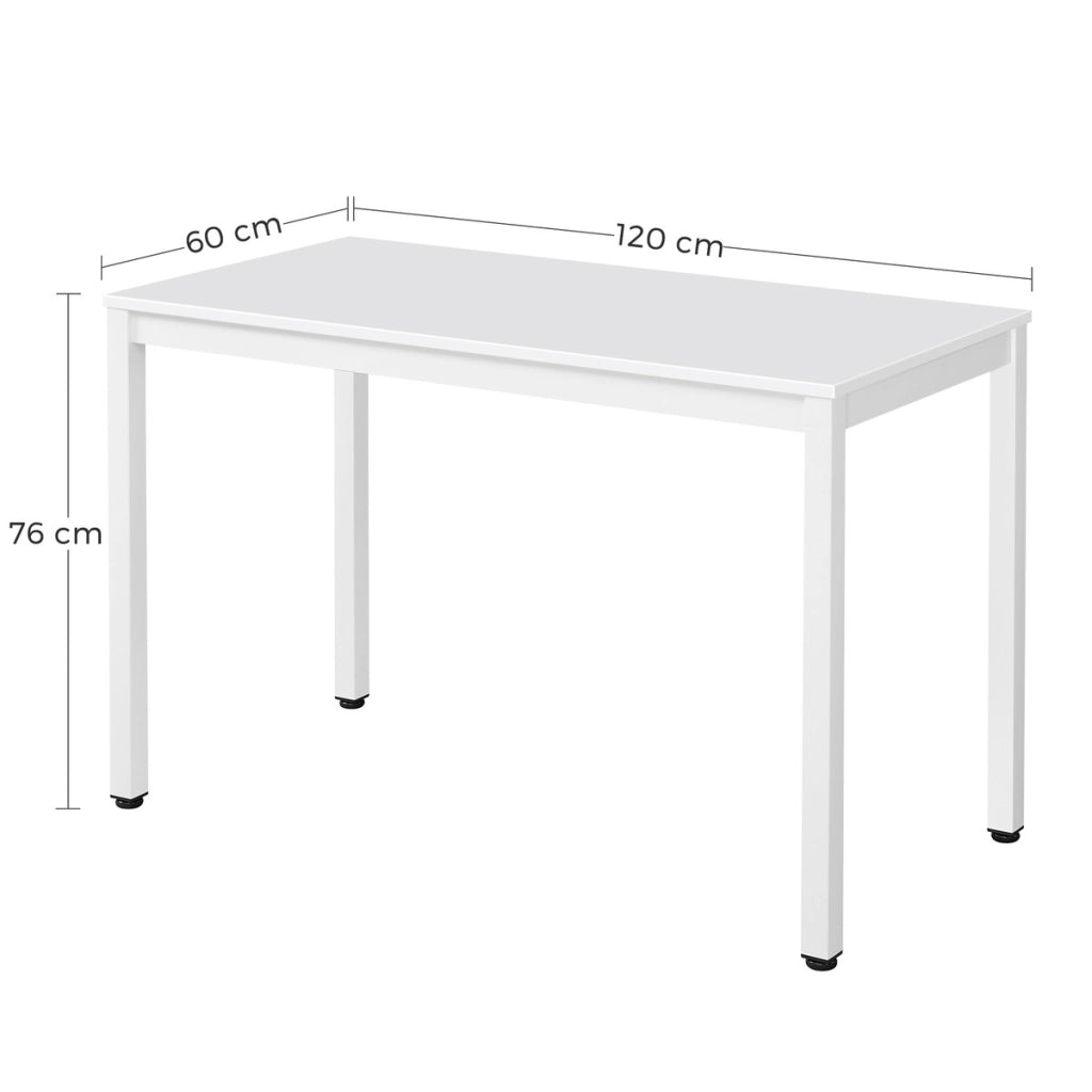 Tavolo rettangolare Tessa 120x60 cm in bianco minimal