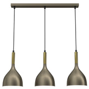 Lampada sospesa Noak oro titanio 3 luci 72cm E27 Luminex