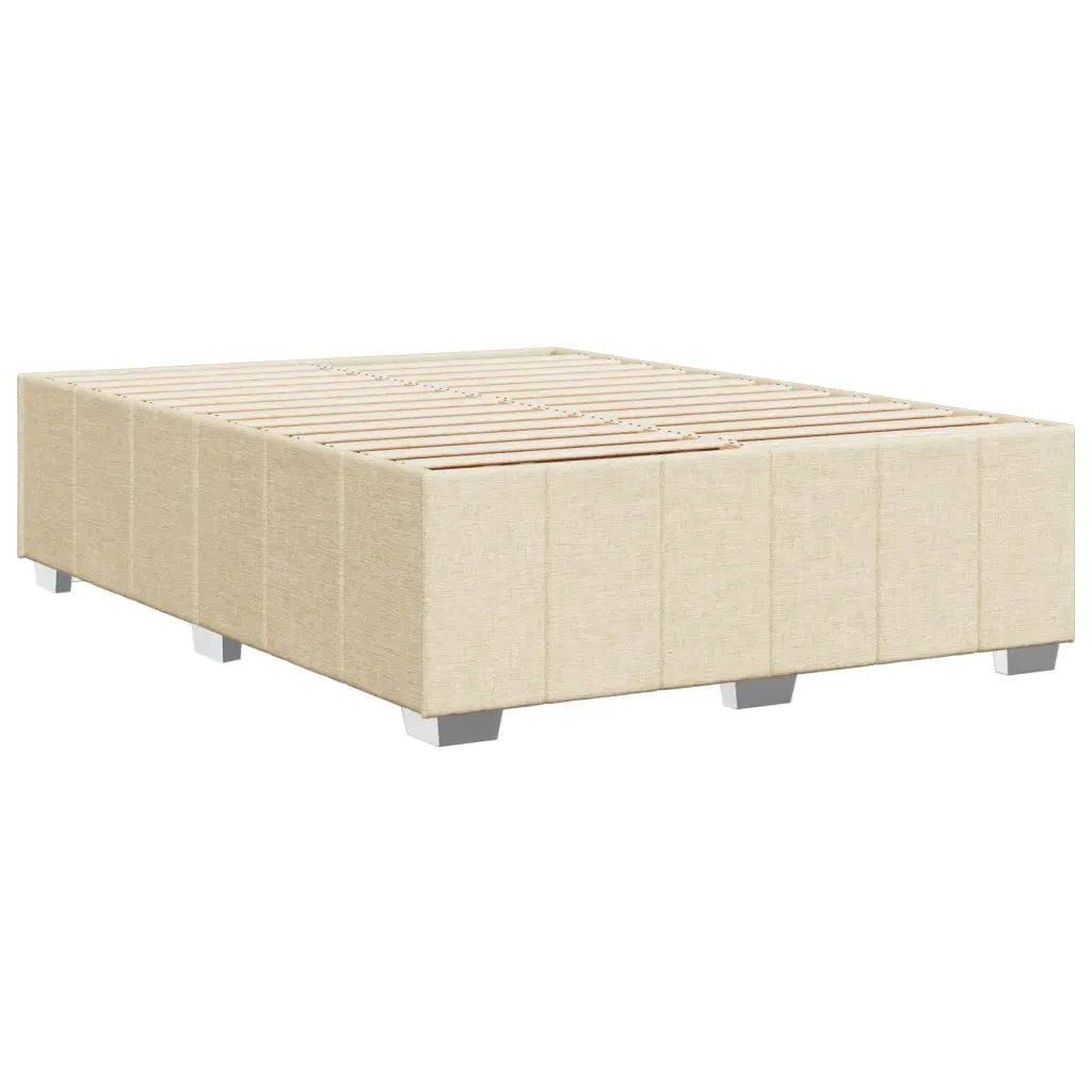 vidaXL Giroletto senza Materasso Crema 140x190 cm in Tessuto