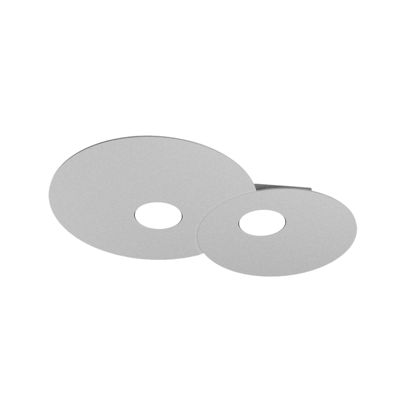 Toplight Plafoniera da soffitto rotonda 2 luci Cloud con attacco GX53, struttura colore grigia, design moderno 50x35x3cm