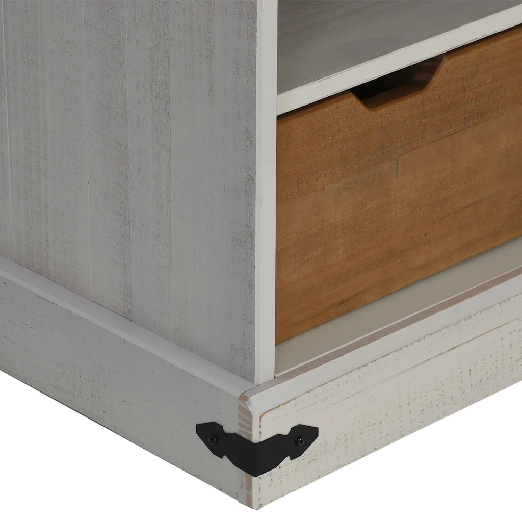 Mobile Porta TV HALDEN con Anta Scorrevole Bianco 110x40x60 cm 4018410