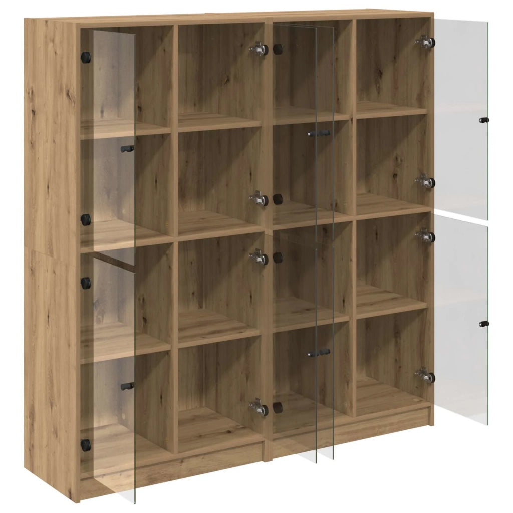 Credenza 2 pcs Rovere artigianale 68 x 37 x 142 cm 3402645