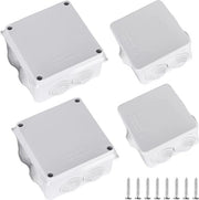 Scatola di connessione idrofuga IP65 - distributore elettrico - cassa di interruttore - 85x85x50mm / 100x100x70mm.