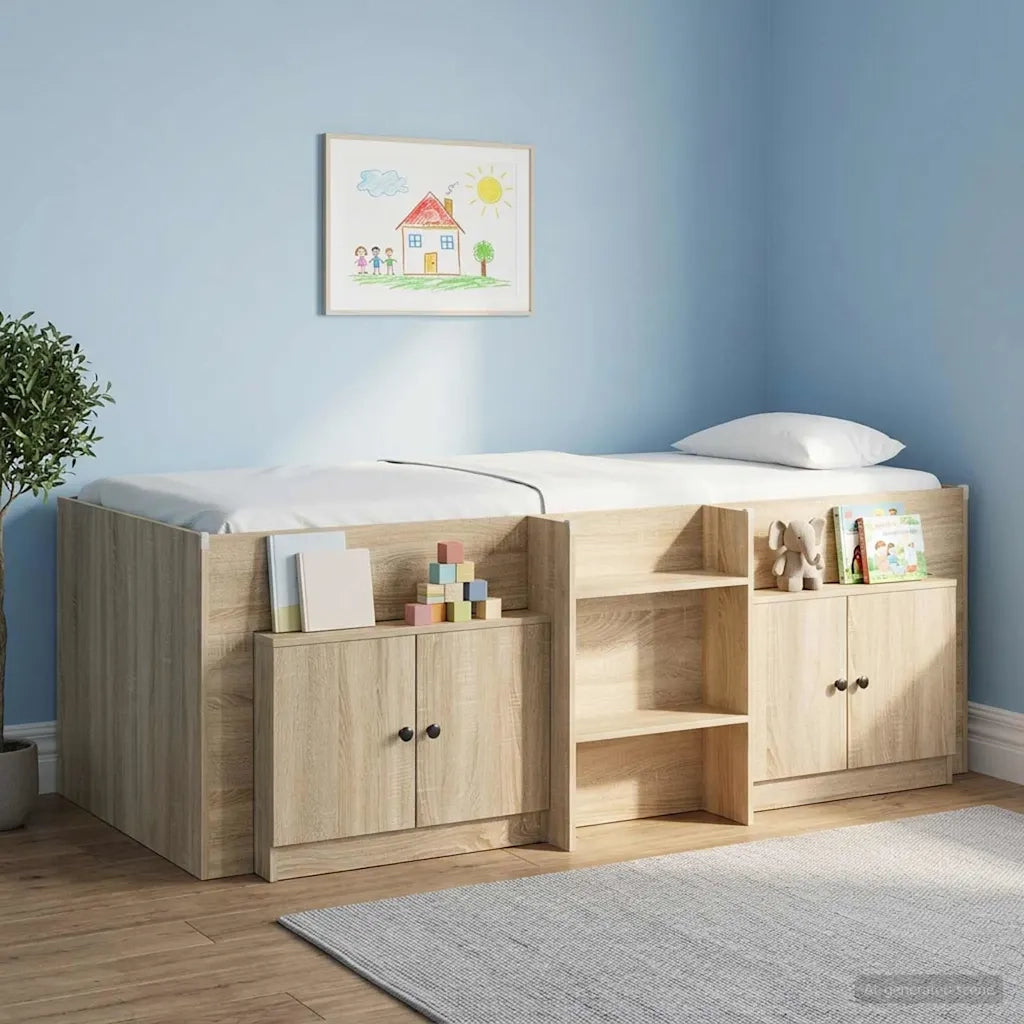Armadietto per letto 2 pcs Rovere Sonoma 66 x 35 x 48 cm