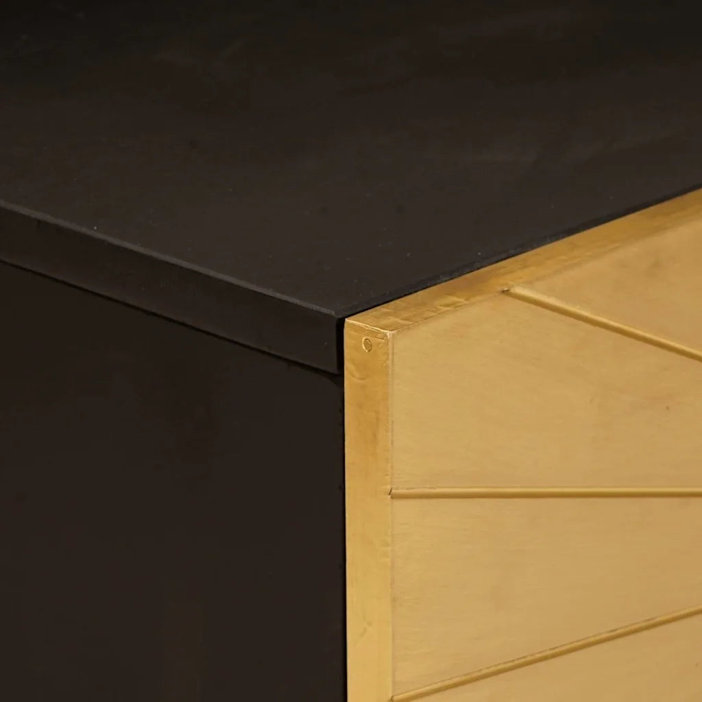 Tavolino da salotto Nero e Oro 100 x 54 x 40 cm 4017840