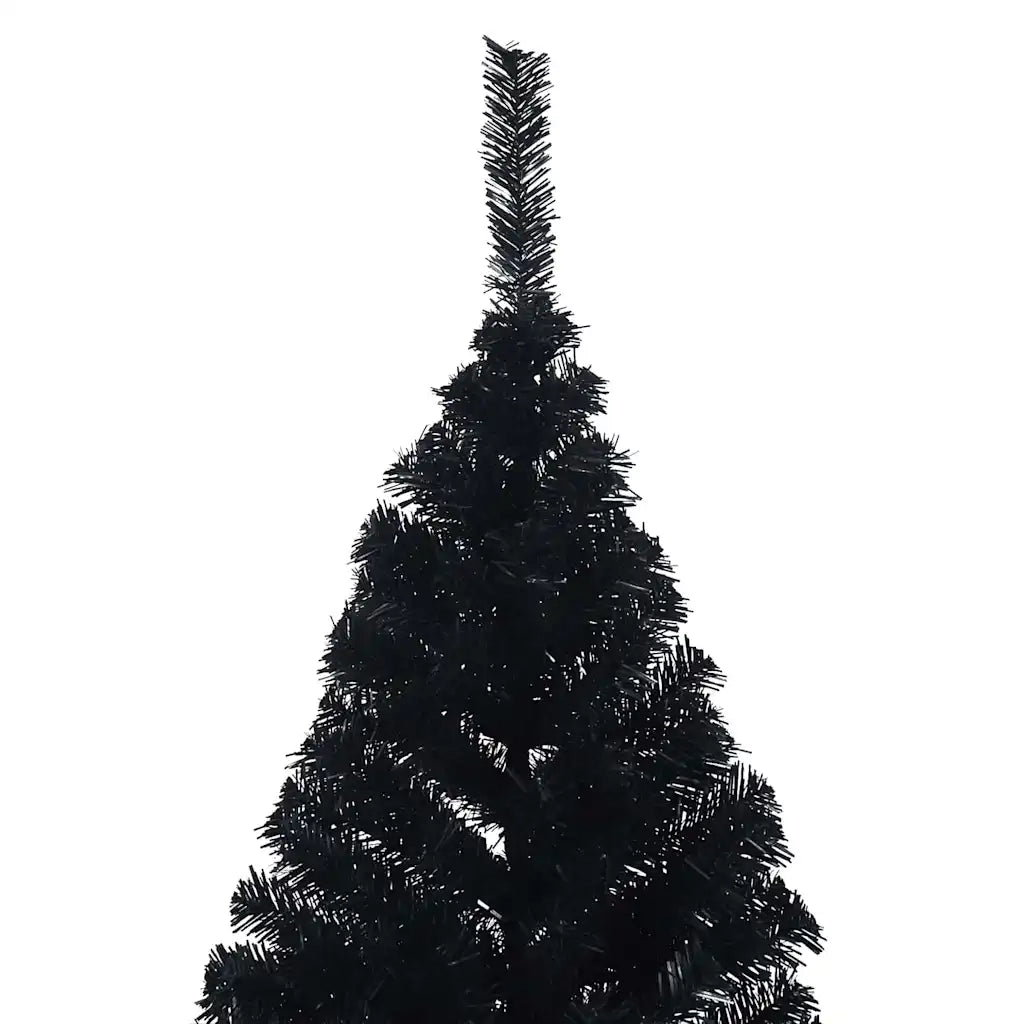 Albero di Natale artificiale con luci integrate Nero 180 cm PVC 3397137