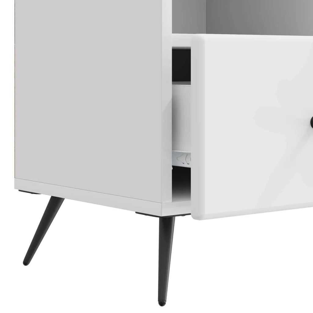 Mobile TV Bianco Lucido 102 x 34,5 x 50 cm Legno ingegnerizzato 895599