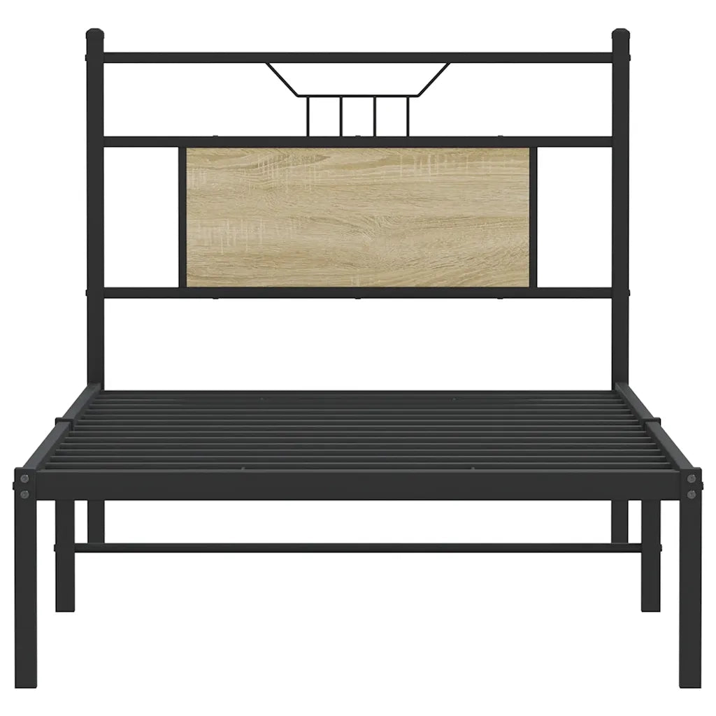 vidaXL Giroletto senza Materasso Rovere Sonoma 90x190 cm in Truciolato