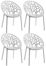 Set 4 sedie da giardino HOPE grigio chiaro