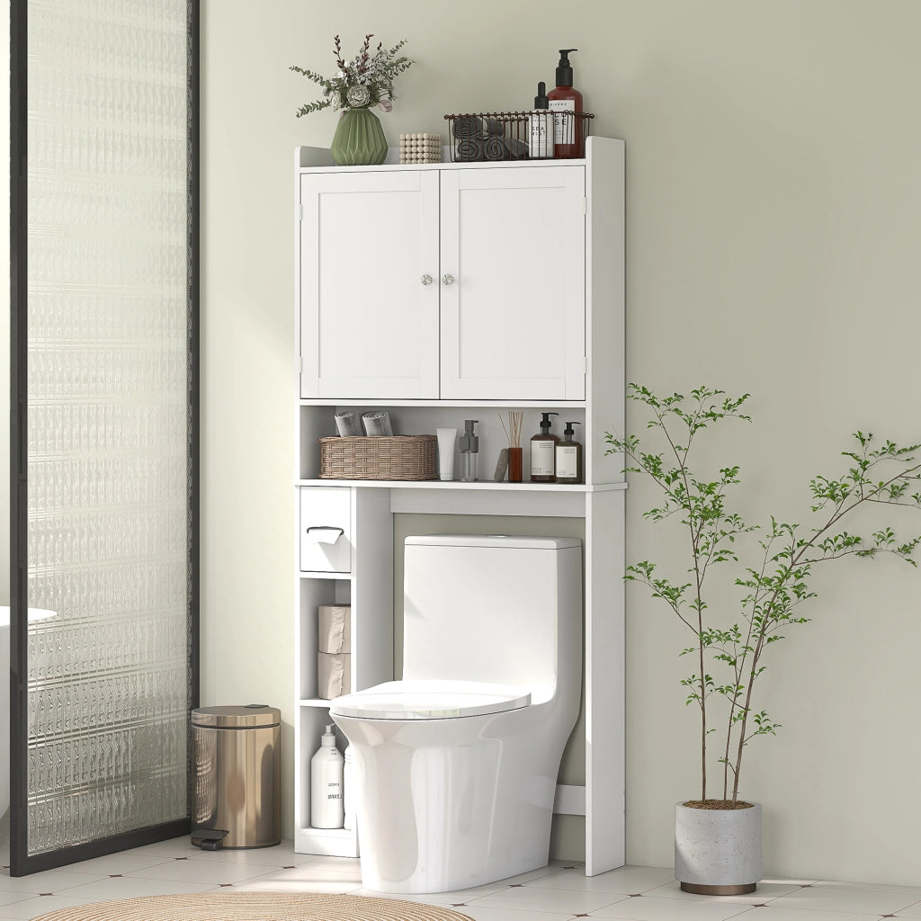 Mobile Bagno 2 Ante 80x19.5x170cm ¨C zephmum ¨C Bianco
