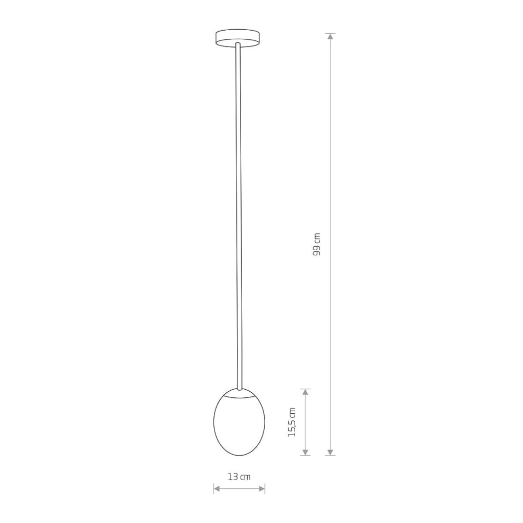 Lampada a sospensione Nowodvorski Ice Egg nera Ø13 cm