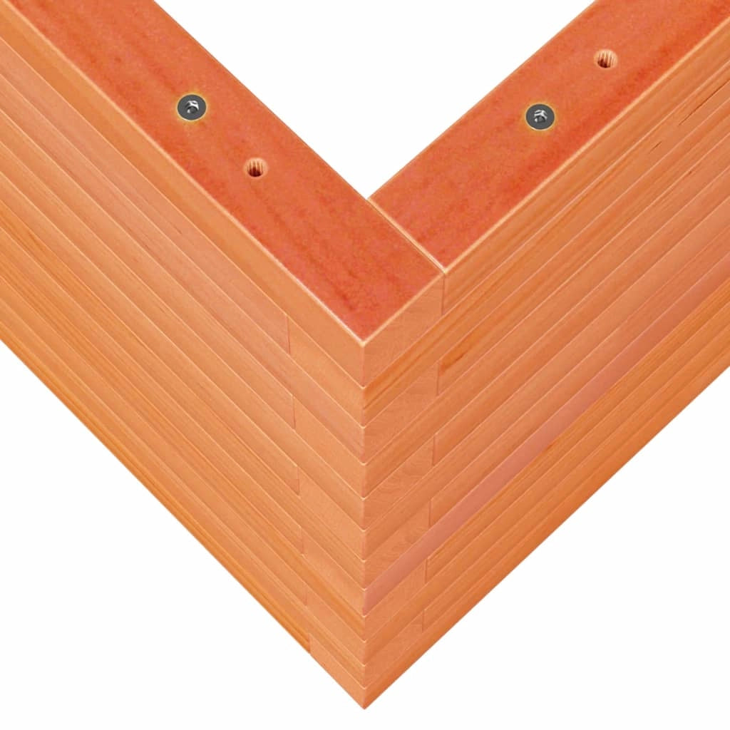 Fioriera rialzata per piante fiori patio giardino finitura a cera 110 x 40 x 45,5 cm legno di pino massiccio marrone 02_0038431