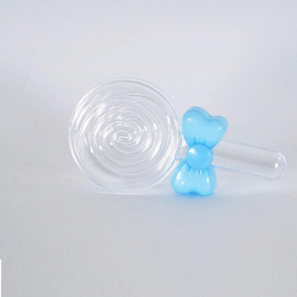 Trade Shop - Set 12 Pezzi Bomboniera Bomboniere Lecca Lecca Fiocco Azzurro Scatolina Confetti -