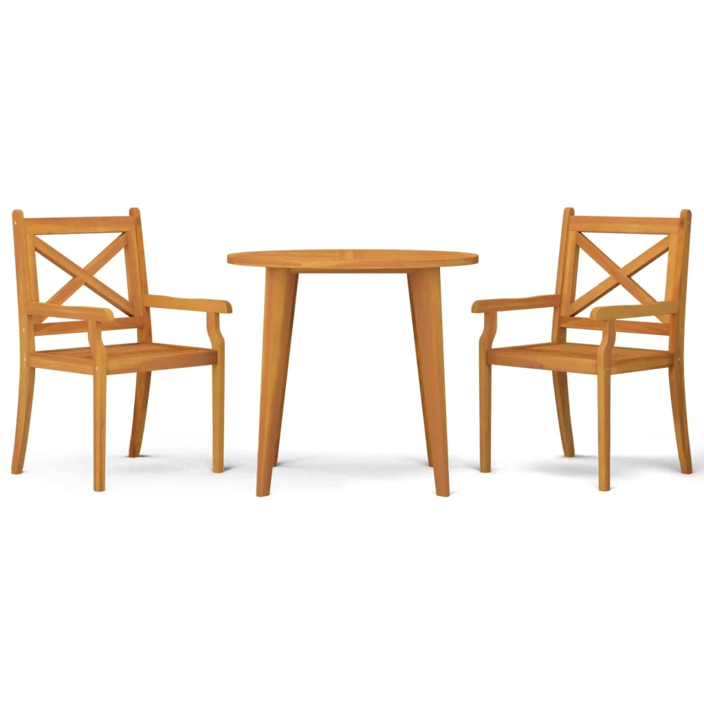 Set Mobili da Pranzo per Giardino 3 pz Legno Massello di Acacia 3057997