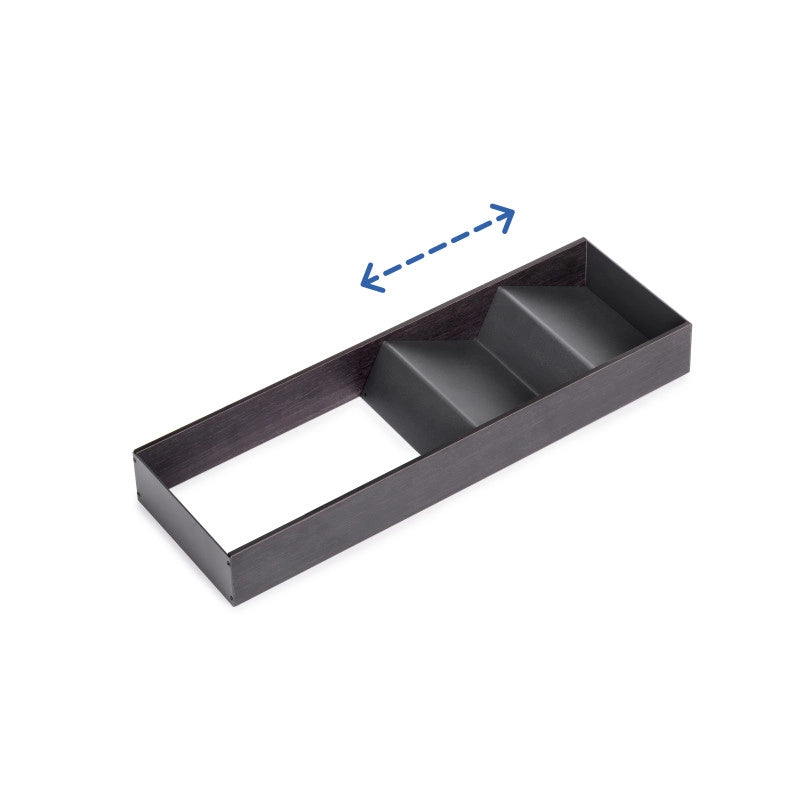Portacoltelli per cassetto Orderbox, 150x470 mm, Acciaio e Legno, Grigio antracite