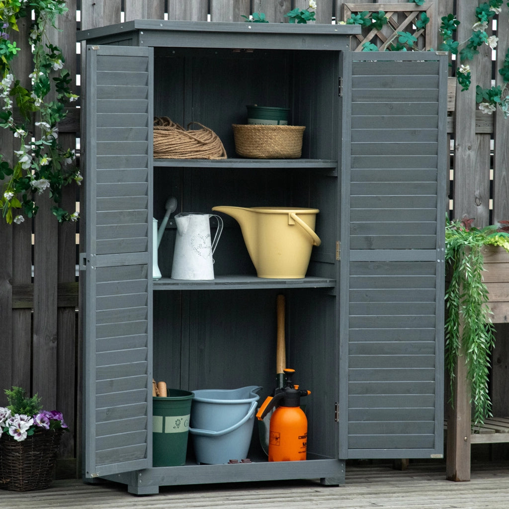Casetta Giardino in Legno ¨C zephmum ¨C Grigio 87x46.5x160cm