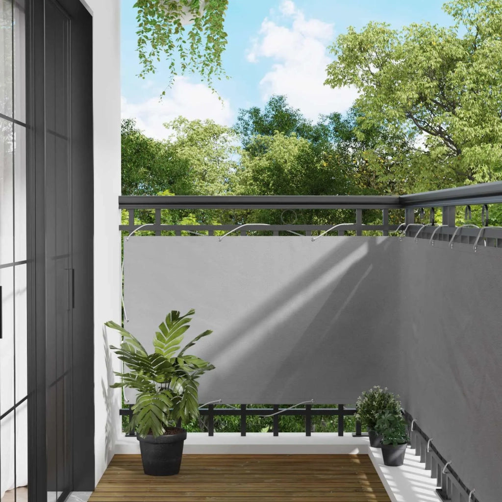 Schermo da balcone-Pannello per balcone Grigio chiaro 100 x 300 cm Tessuto Oxford