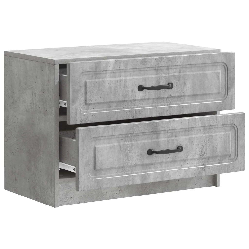 Armadio da Notte Grigio Cemento 62 x 34,5 x 44,5 cm