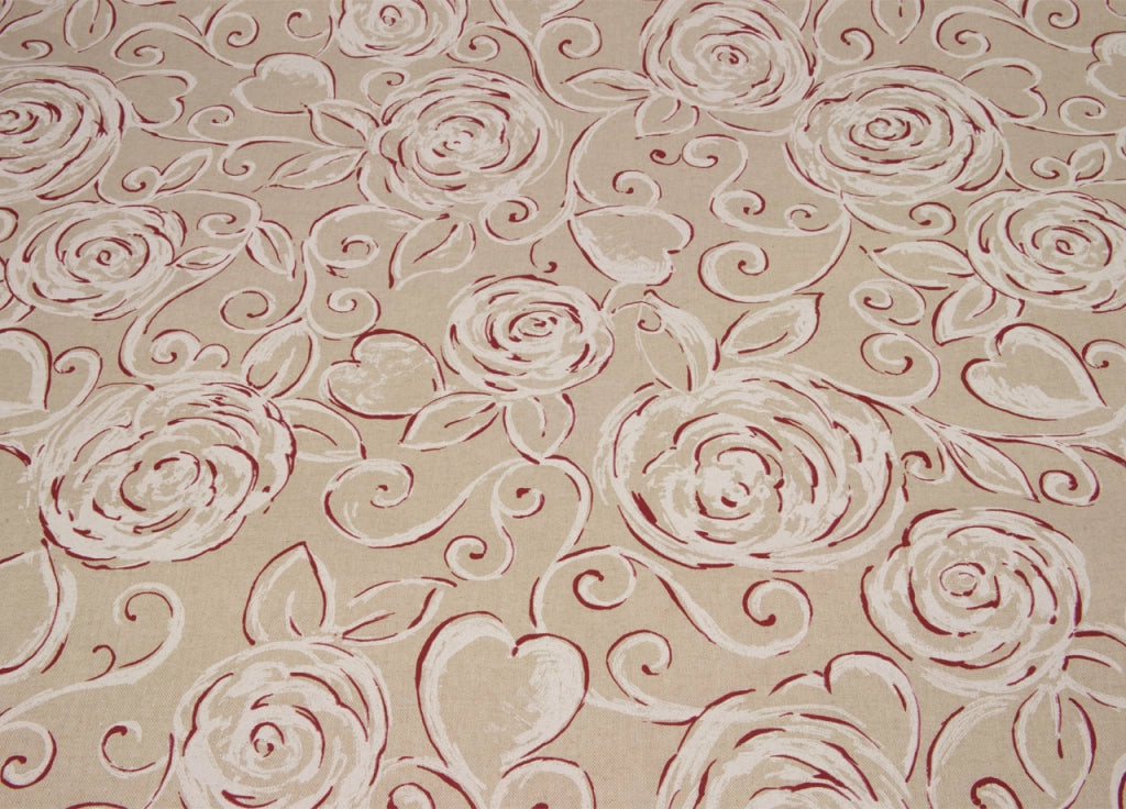 Tovaglia Miros Disegno Amelie Rosso - 140x140 - Amelie Rosso