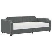 Divano letto | Sof¨¤ letto | Letto singolo con Materasso Grigio Scuro 80x200 cm in Tessuto