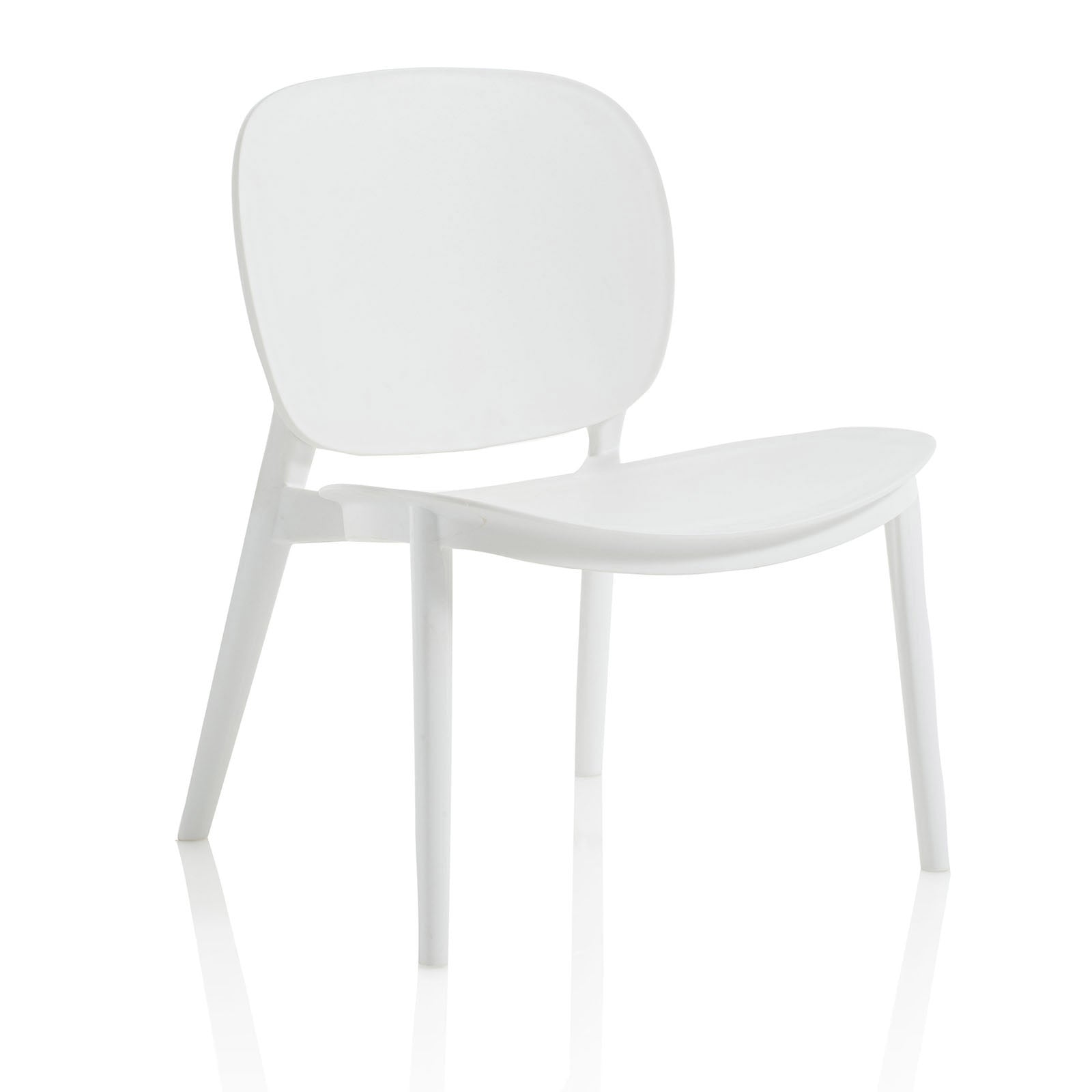 Set 2 Sedie 58x48,5x71 cm in Polipropilene Bianco