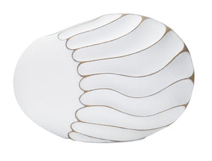 Vaso Lines 34x24,5x11,5 cm in Poliresina Bianco