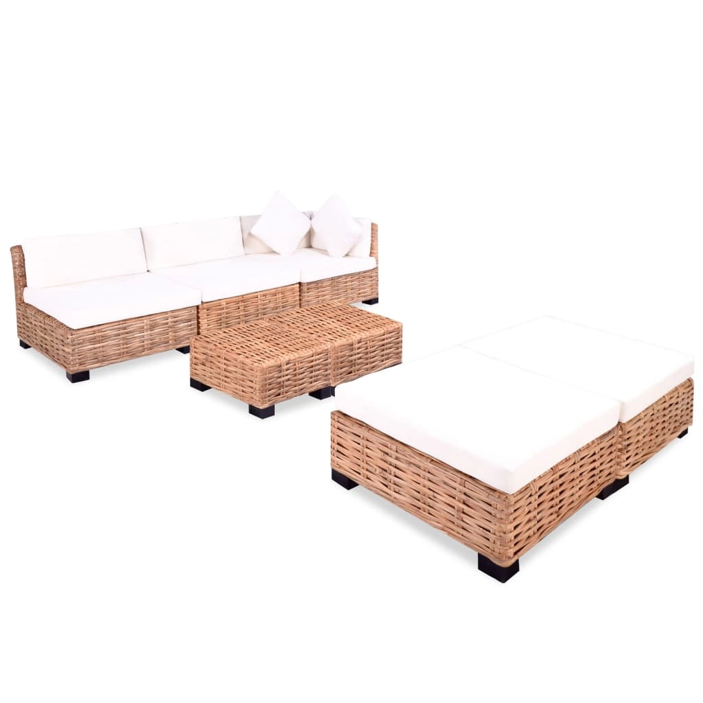 Set di divani in rattan naturale da 18 pezzi 02_0014494