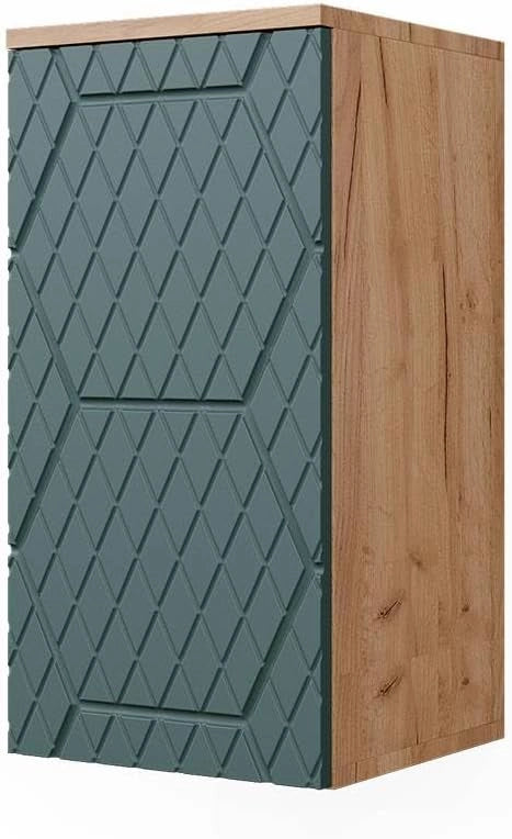 mobiletto bagno Irma, Verde salvia, 30 x 59 cm, adatto al montaggio a parete e combinabile con altri mobili Irma