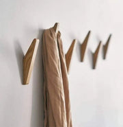 6 haken in legno, 5 kg di capacità di carico, hanger per parete, hanger per abiti, hanger multifunzionale, hanger per chiavi (6-pack)