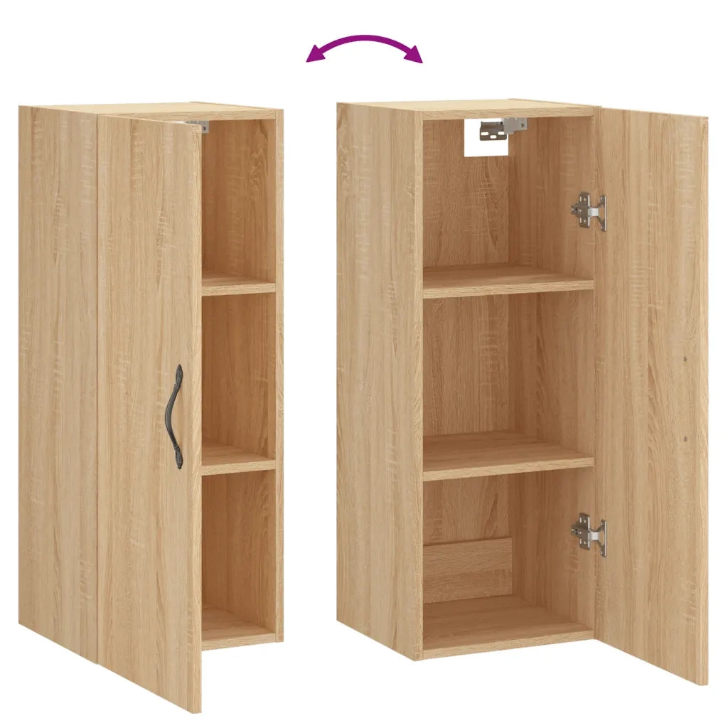 Mobile a Parete Rovere Sonoma 34,5x34x90 cm Legno Multistrato 834997