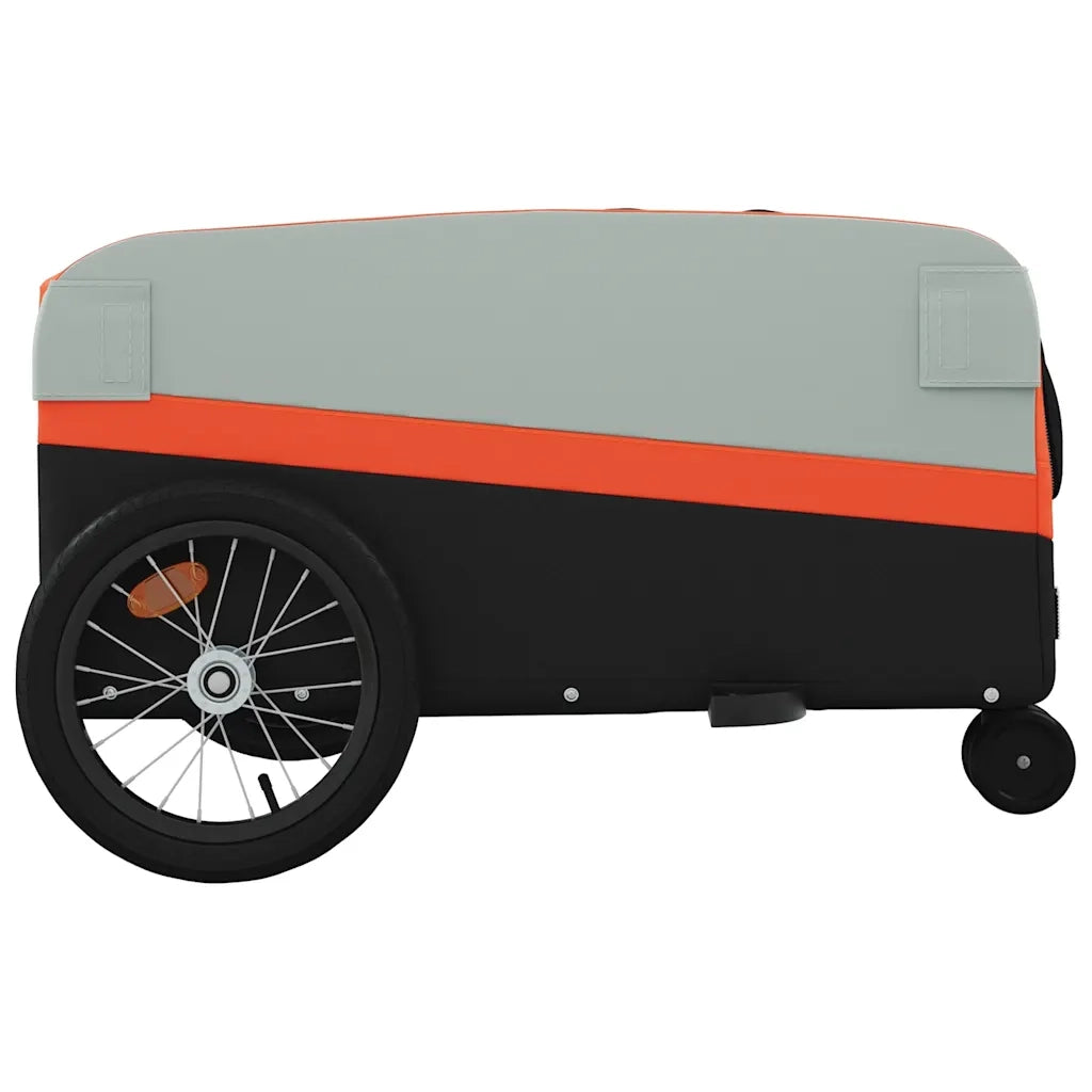Rimorchio da Bici Nero e Arancione 45 kg in Ferro CFW5098634