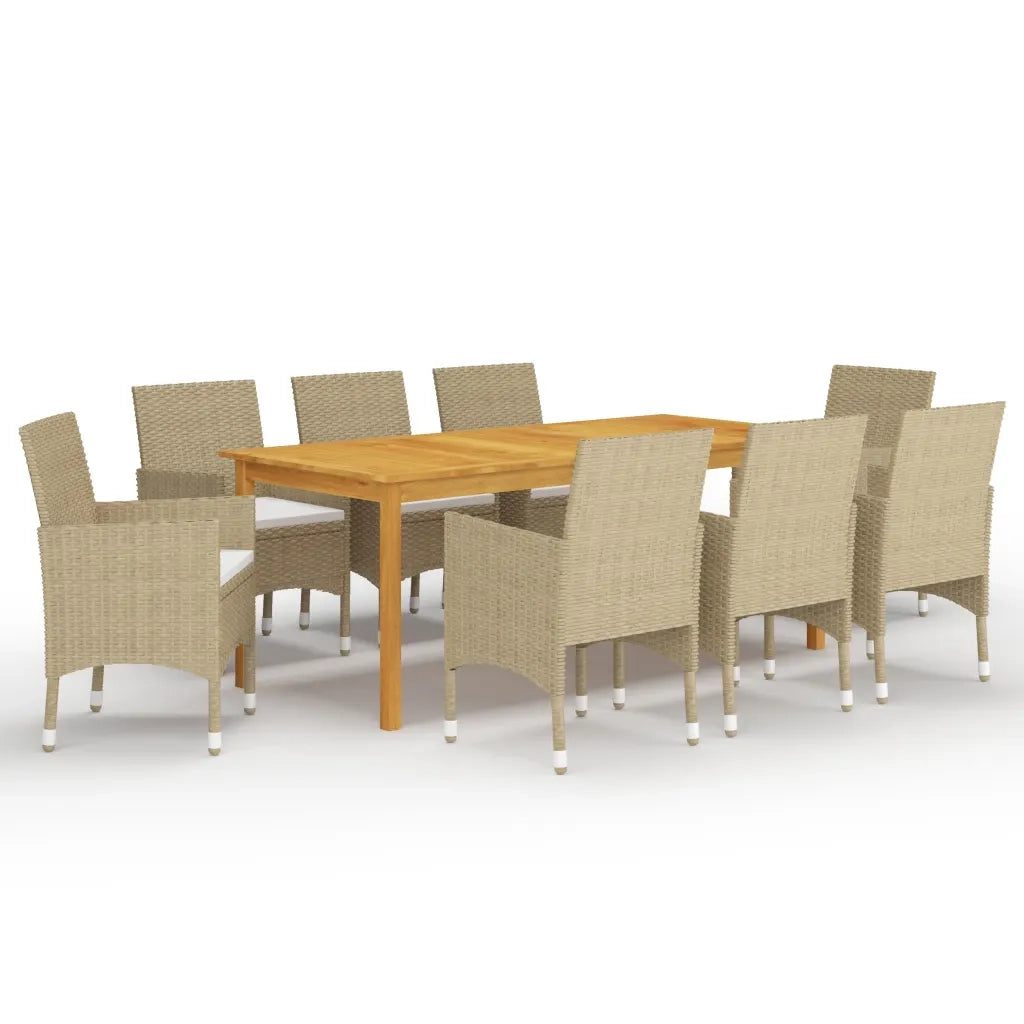 Set da Pranzo da Giardino 9 pz Beige cod mxl 40750